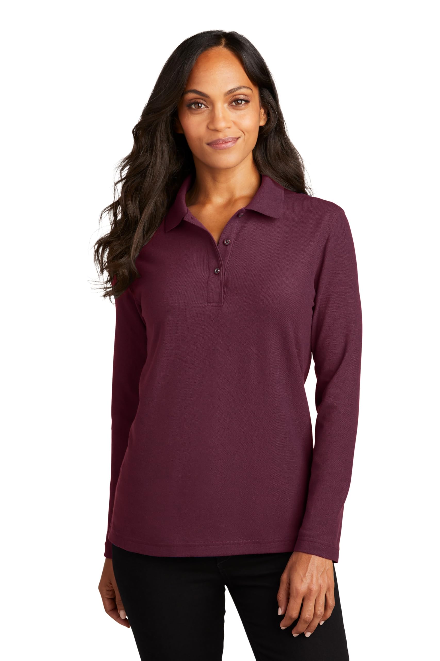 Port Authority Women's Long Sleeve Silk Touch Polo