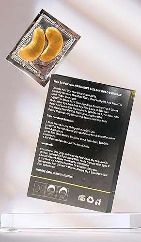 Miniatura 3 de Heather's Lux Máscaras de ojos de oro de 24 quilates para debajo de los ojos, geles para ojeras, ojos hinchados, hinchazón, arrugas, líneas finas,