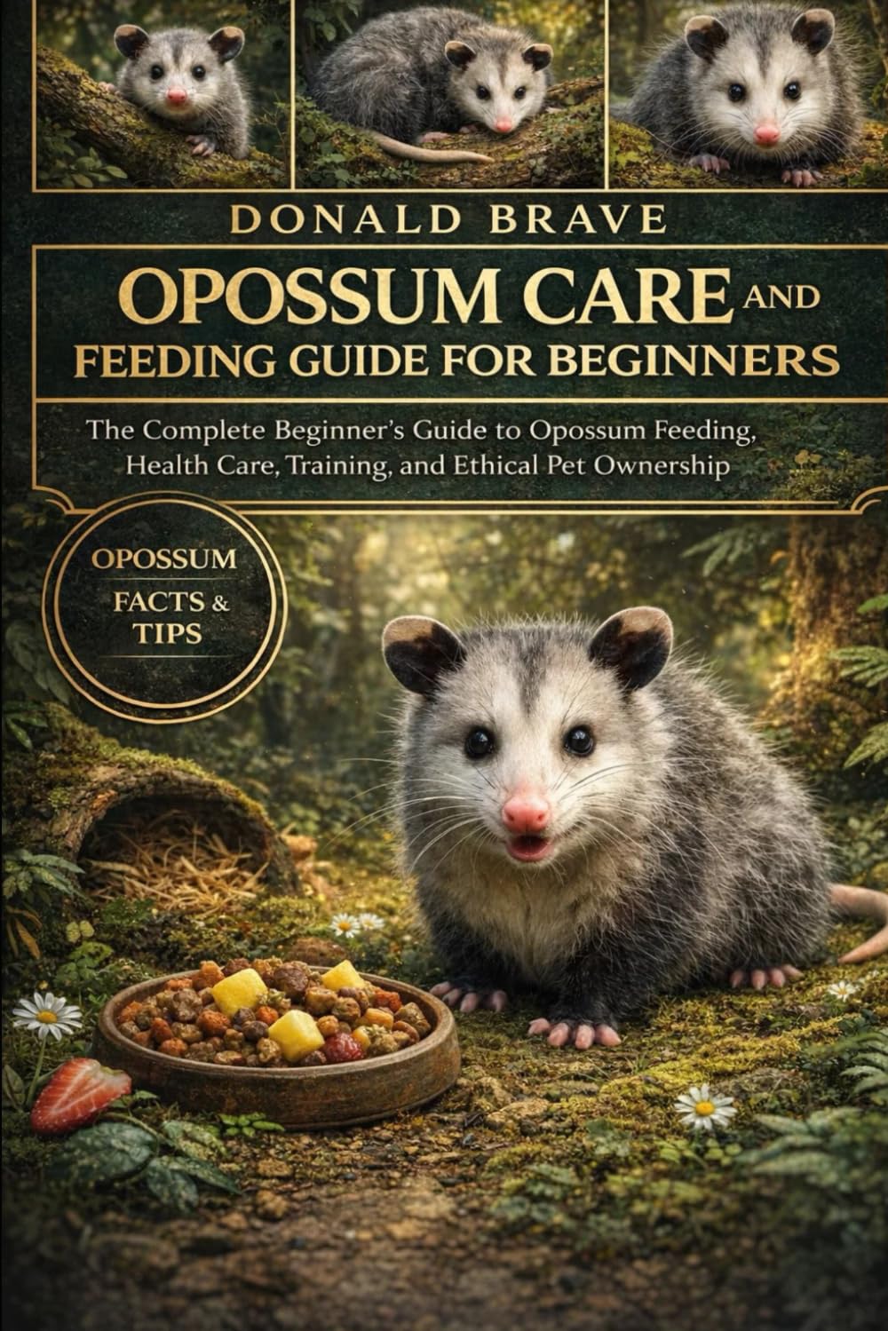 OPOSSUM CARE AND FEEDING GUIDE FOR BEGINNERS: The Complete Beginner’s Guide to Opossum Feeding, Housing, Health Care, Training, and Ethical Pet Ownership.