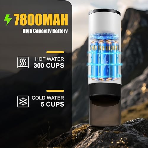 Miniatura 3 de Cafetera portátil para viajes, camping, cafetera de café expreso autocalentable con USB-C, compatible con café molido y cápsulas NS, máquina de café