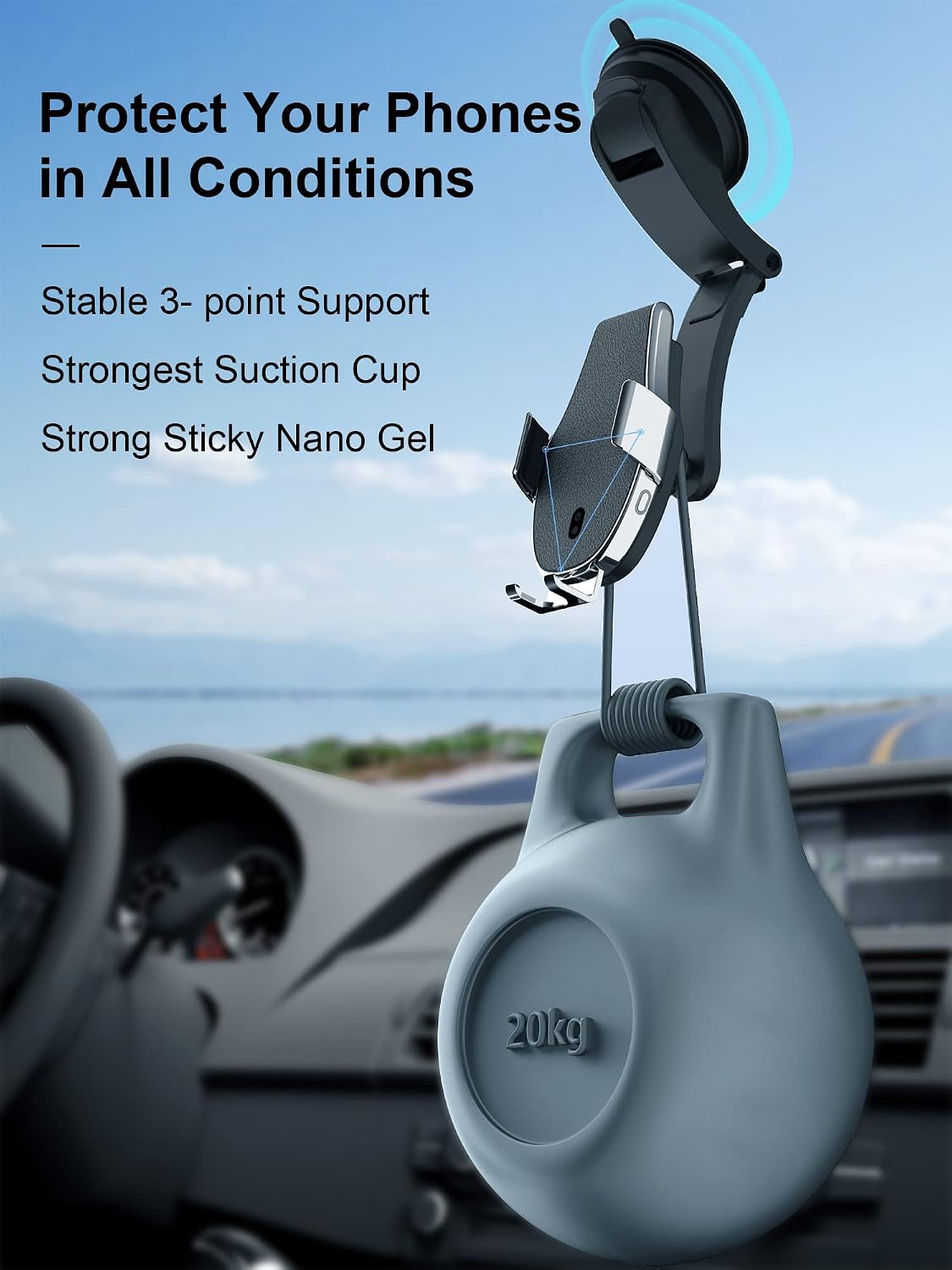 Wireless Car Charger, 15W Fast Charging Auto-Opening & Auto Clamping Car Mount, Car Phone Holder Mount Wireless Charging for iPhone 14 13 12 11 Pro Max Xs, Samsung Galaxy S20 S10 Note 10, etc