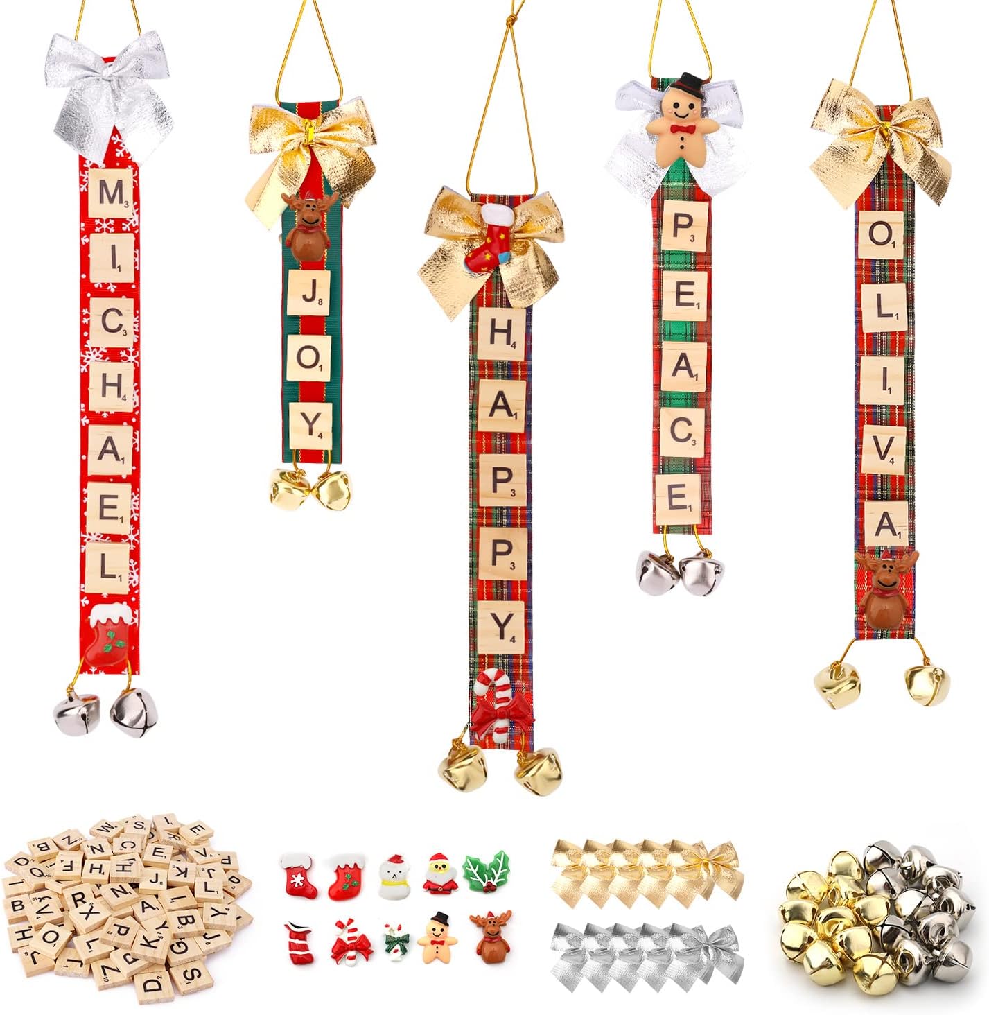 Christmas Tree Decorations Ornaments Set, Personalized Christmas