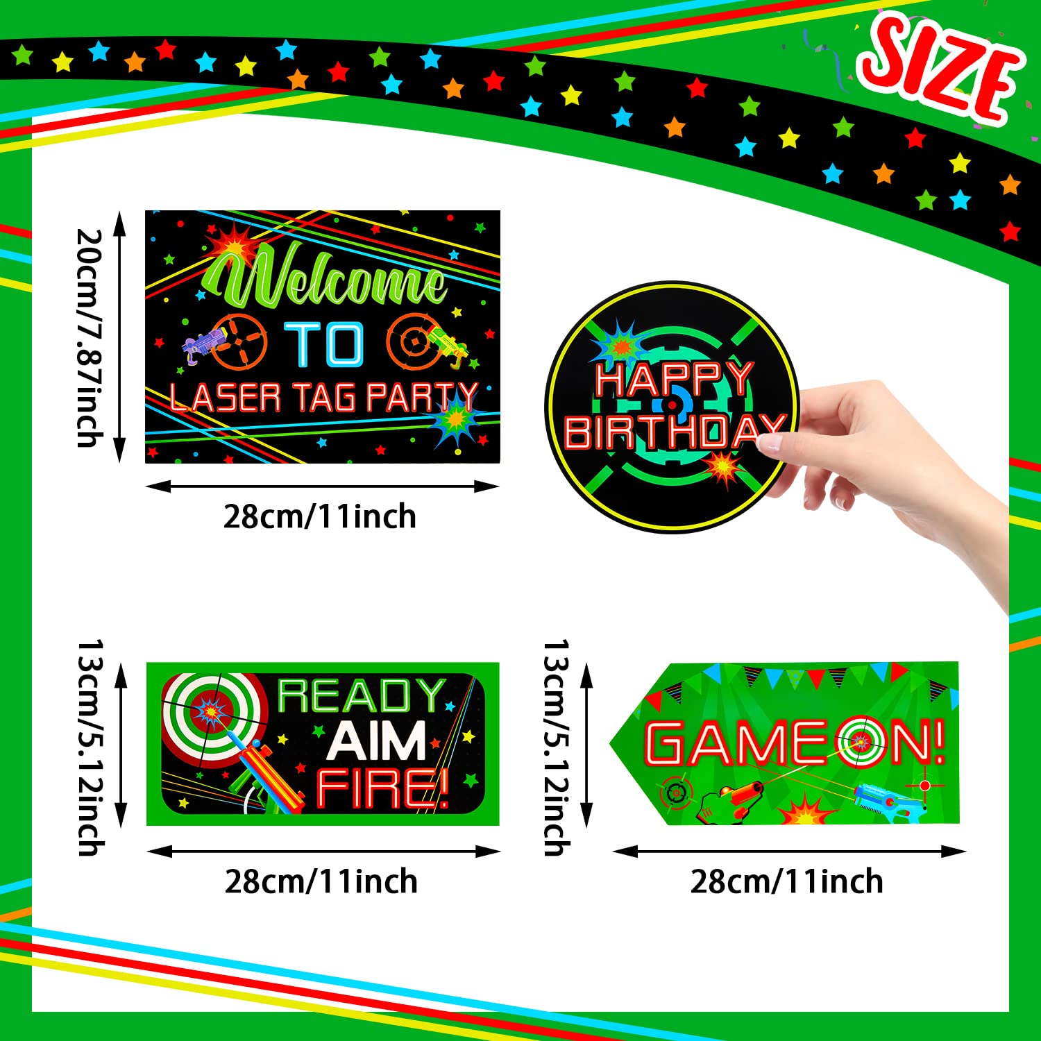 amazon-com-20-pieces-laser-tag-party-decorations-signs-laminated-signs-laser-tag-party-favors-for-boys-wall-decorations-birthday-neon-glow-photography-banner-photo-booth-props-toys-games for Free Laser Tag Party Printables Amazon.com: 20 Pieces Laser Tag Party Decorations Signs Laminated Signs Laser Tag Party Favors for Boys Wall Decorations Birthday Neon Glow Photography Banner Photo Booth Props : Toys & Games for Free Laser Tag Party Printables