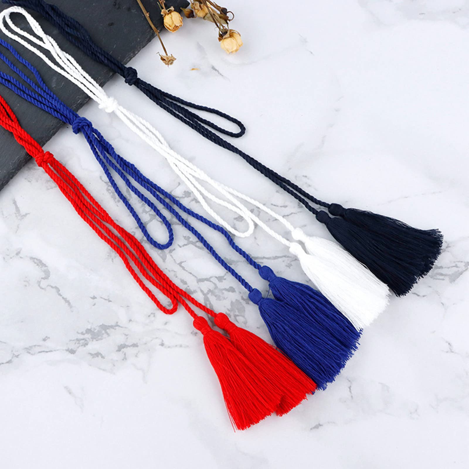 JinYu Women Tassel Braided Belt for Dress Bowknot Waist Chain for Dress S6ab009613f6c425886d629ba2dcf3  main image 3