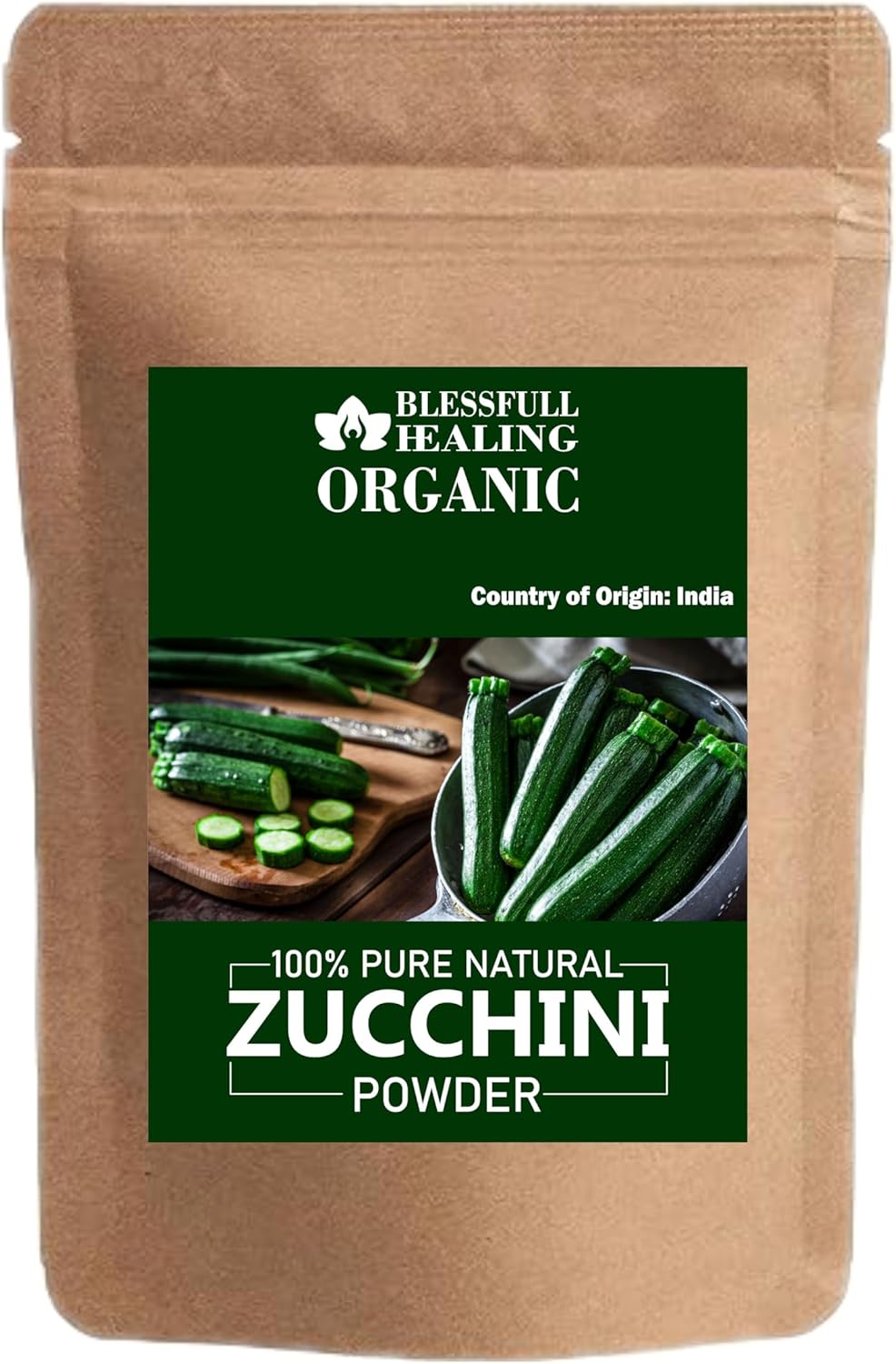 Blessfull Healing Organic Zucchini Powder 100% Pure Natural 300 Gram / 10.58 oz