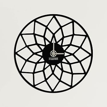 DEKADRON Benzersiz Tasar m Metal Duvar Saati Sihirli - Metal Duvar Sanat  Eserleri - Metal Duvar Dekoru Ev Ofis Dekorasyonu Modern End striyel Sessiz Hareket 27" G x 27" Y/69x69cm