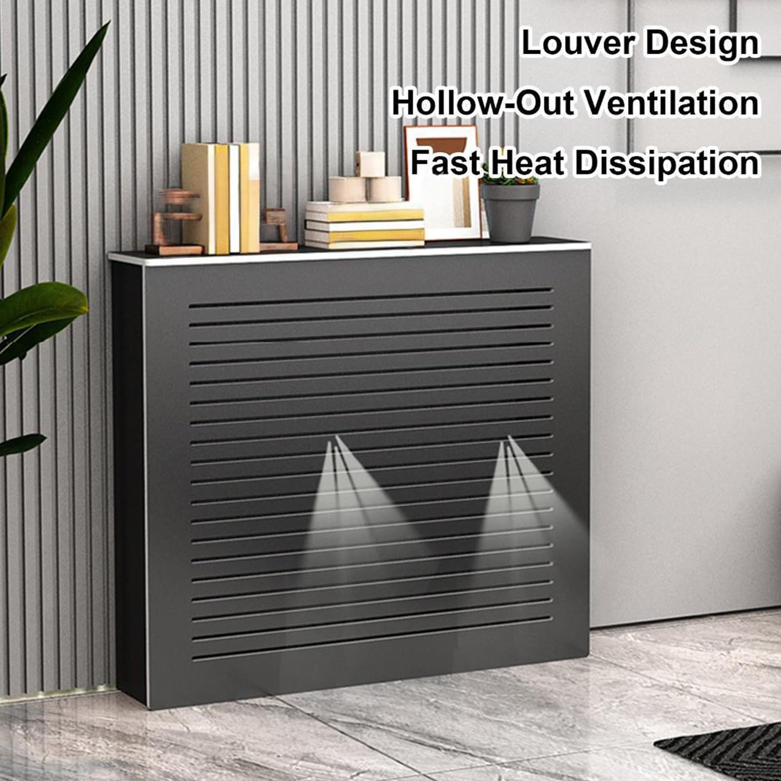 Copertura decorativa per termosifone con ripiano portaoggetti per soggiorno e corridoio