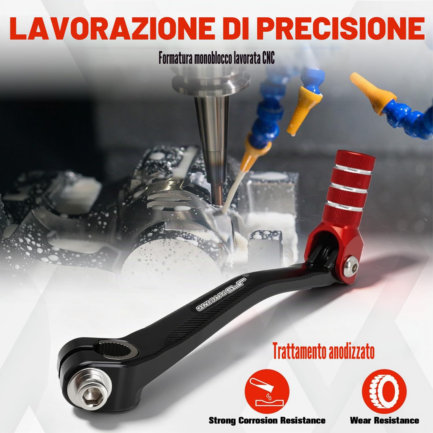 JFG RACING Leva Cambio Moto,Leva del Cambio Pieghevole in Alluminio CNC per Dirt Pit Bike 50cc-125cc XR50 CRF50 XR70 CRF70 XR110 CRF110-Rosso