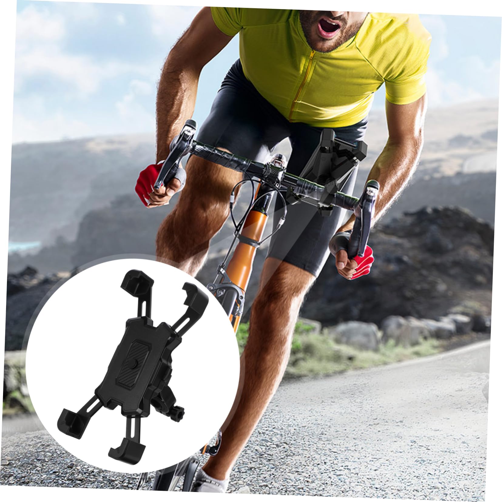 ibasenice 3pièces Support Téléphone Monture Antivibratoire pour Guidon De Vélo Installation Facile Compatible avec Smartphones Les Chocs