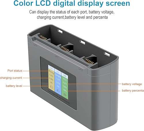 Miniatura 2 de Hanatora Hub de carga de batería bidireccional para DJI Mini 2SE2 SE Drone, verifique el nivel de batería, cargue tres baterías en secuencia,