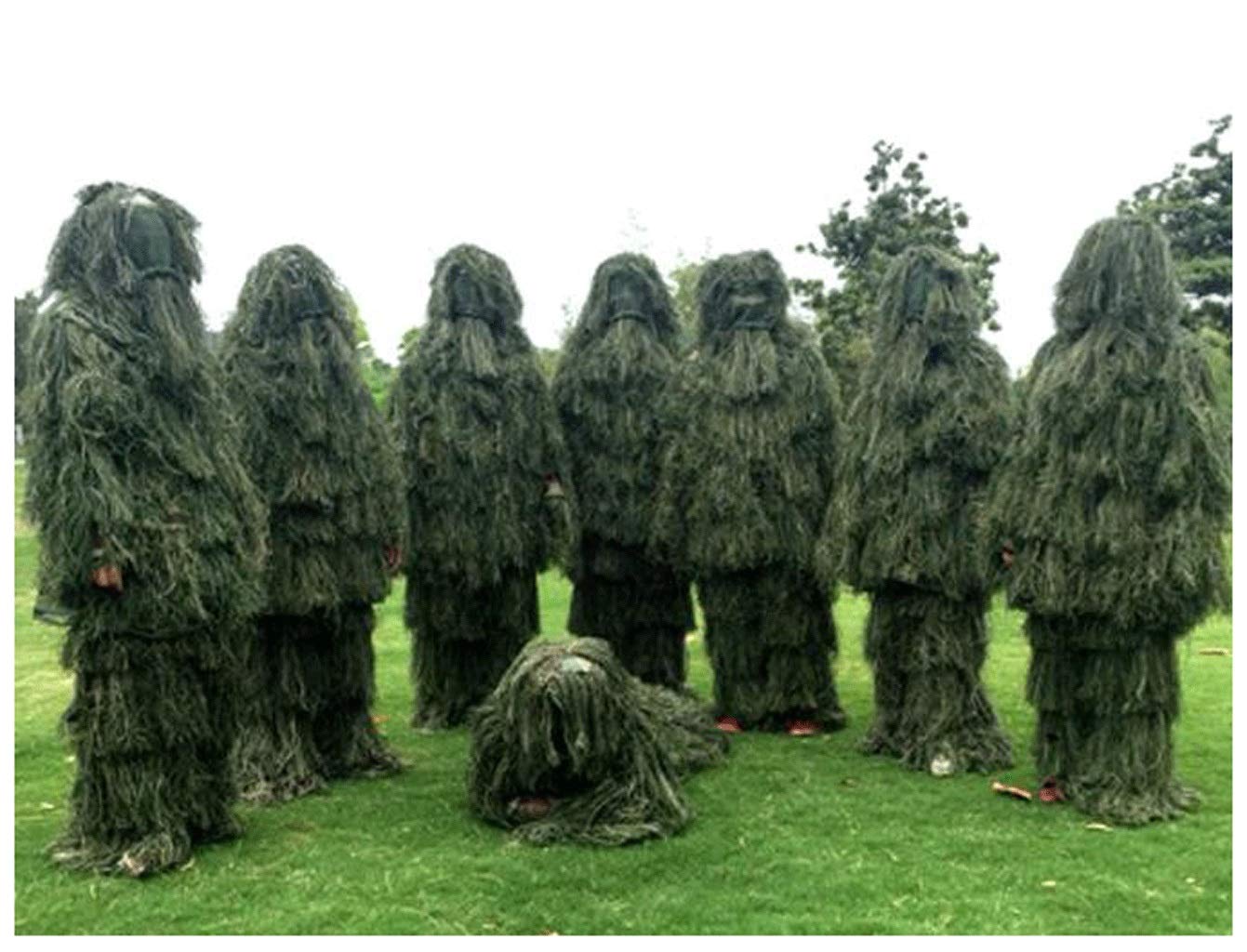 Traje De Camuflaje Ghillie Transpirable Para Caza O Paintball, De Poliéster, Varias Tallas Para Adultos Y Niños