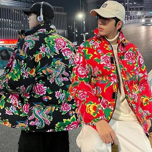 KANG POWER Jaqueta masculina acolchoada de algodão para inverno, espessa, tamanho grande, casaco que