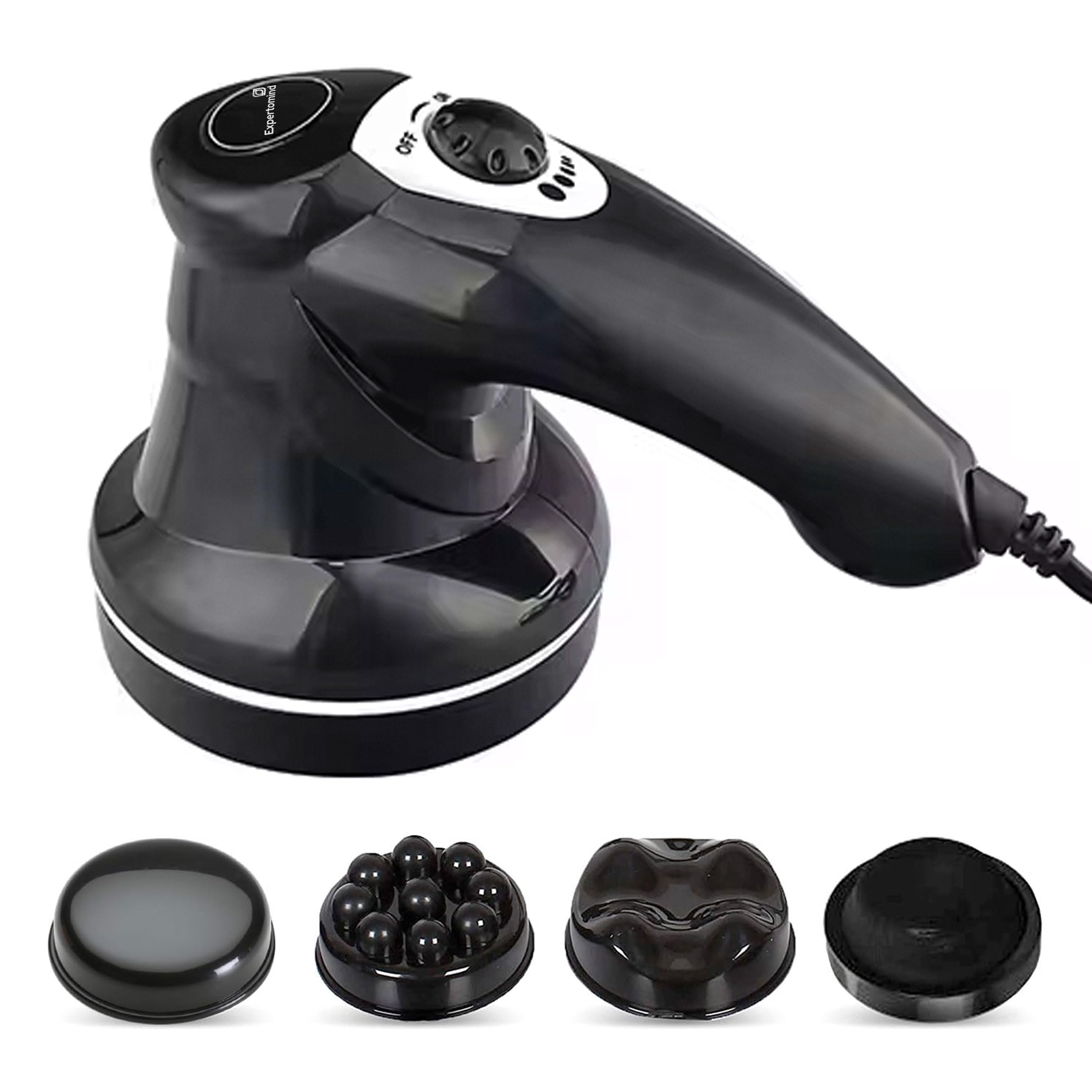 Expertomind Electric Handheld Full Body Massager with 3 Massage Heads & Variable Speed Settings for Pain Relief and Relaxation, Back, Leg & Foot, Black (B0D1RB2P8Q) Amazon Price History, Amazon Price Tracker