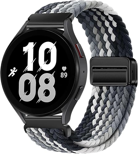 Bandas magnéticas de nailon compatibles con Samsung Galaxy Watch 6543 ProClassicSportGear S3S2 FrontierActive, correa de reloj de 0.787 in y 0.866