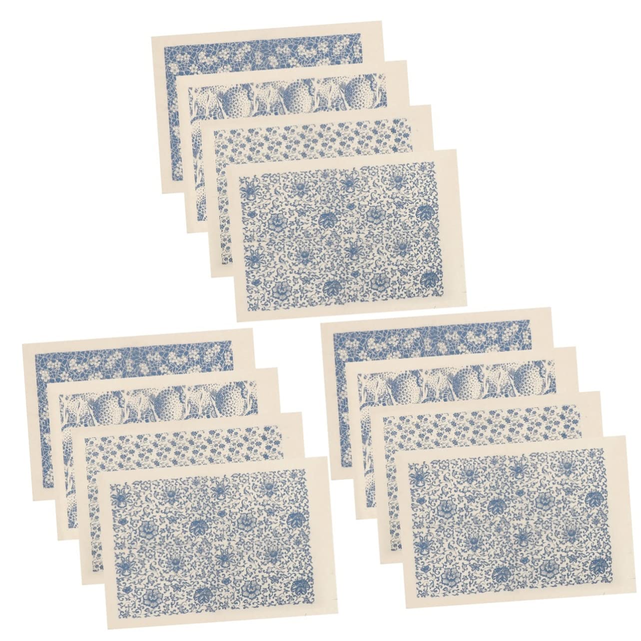 STOBOK 12feuilles Papier De Transfert Chinoise pour Décalcomanie Artisanale Papier De Décoration Résistant Aux Hautes Températures pour