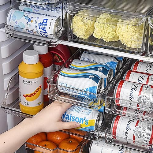 Miniatura 2 de Estante de almacenamiento de bebidas, organizador de bebidas, organizador de latas de refrescos, organizador de bebidas para refrigerador,