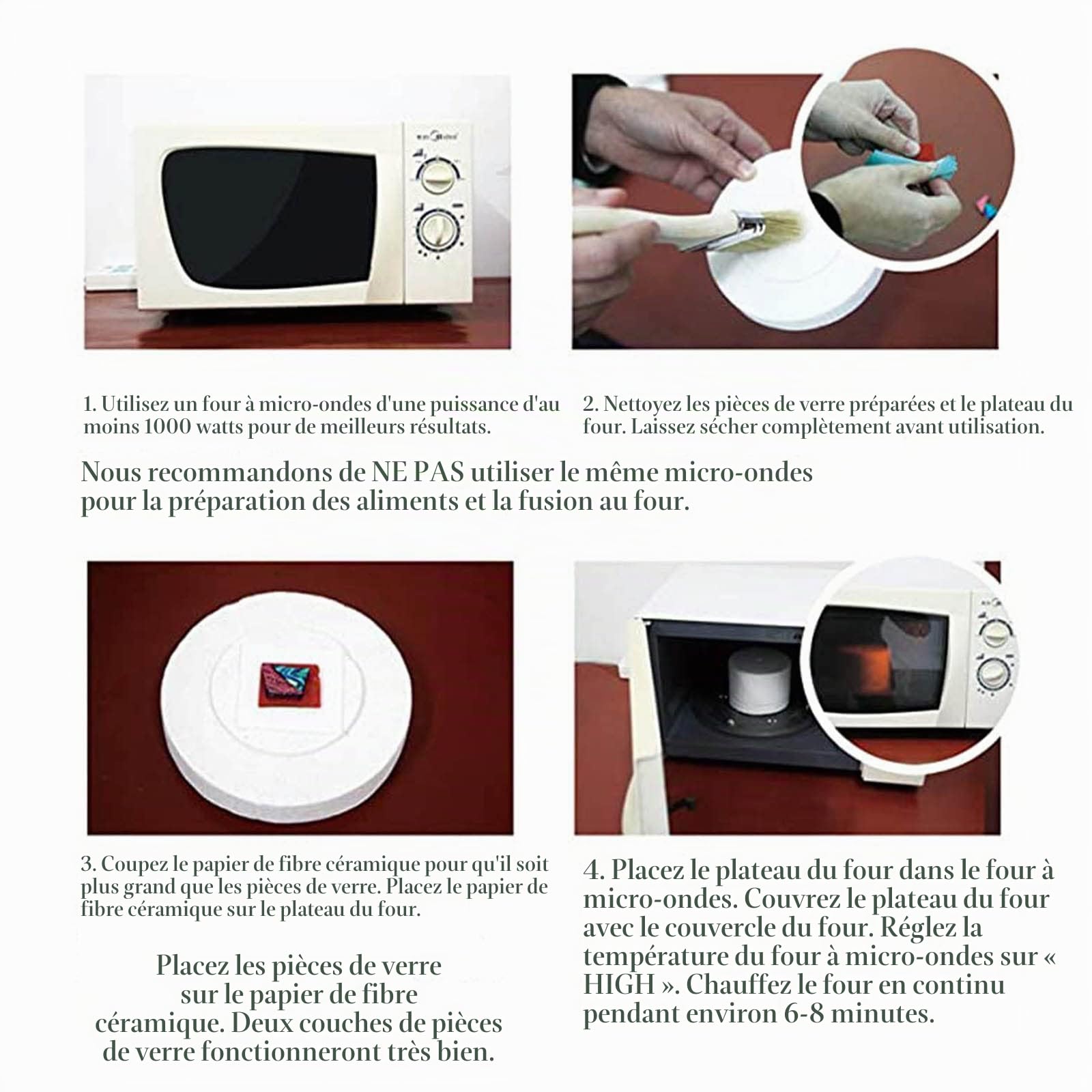 Cuawana Four à micro-ondes professionnel en fibre de céramique pour la fabrication de bijoux