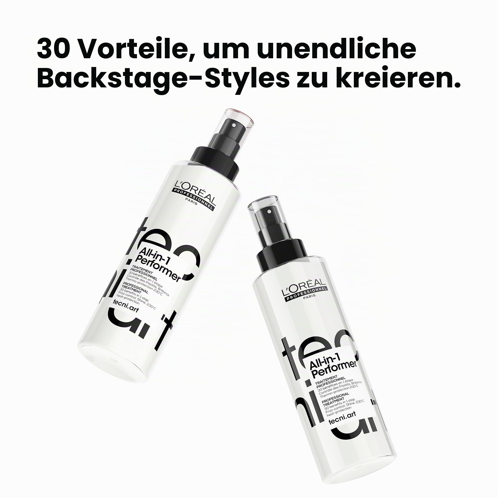 L'Oréal Professionnel Leave-in-Conditioner, Styling- & Pflegespray für 30 Vorteile in einem, Hitzeschutz, Pflege, Kämmbarkeit & Glanz, Tecni.Art All-in-1 Performer Leave-In Treatment, 190 ml