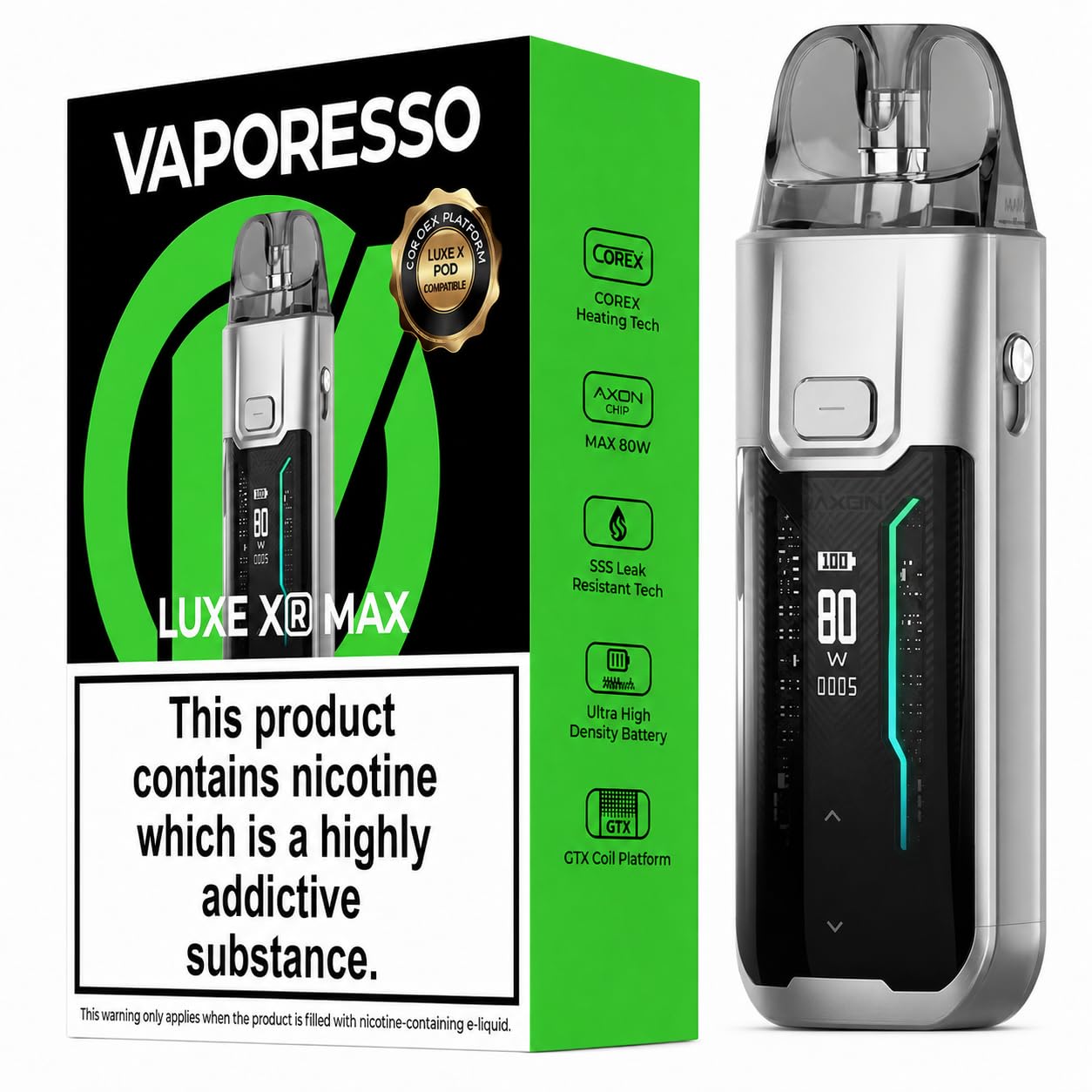 VAPORESSO LUXE XR MAX Vape Kit [Silver]