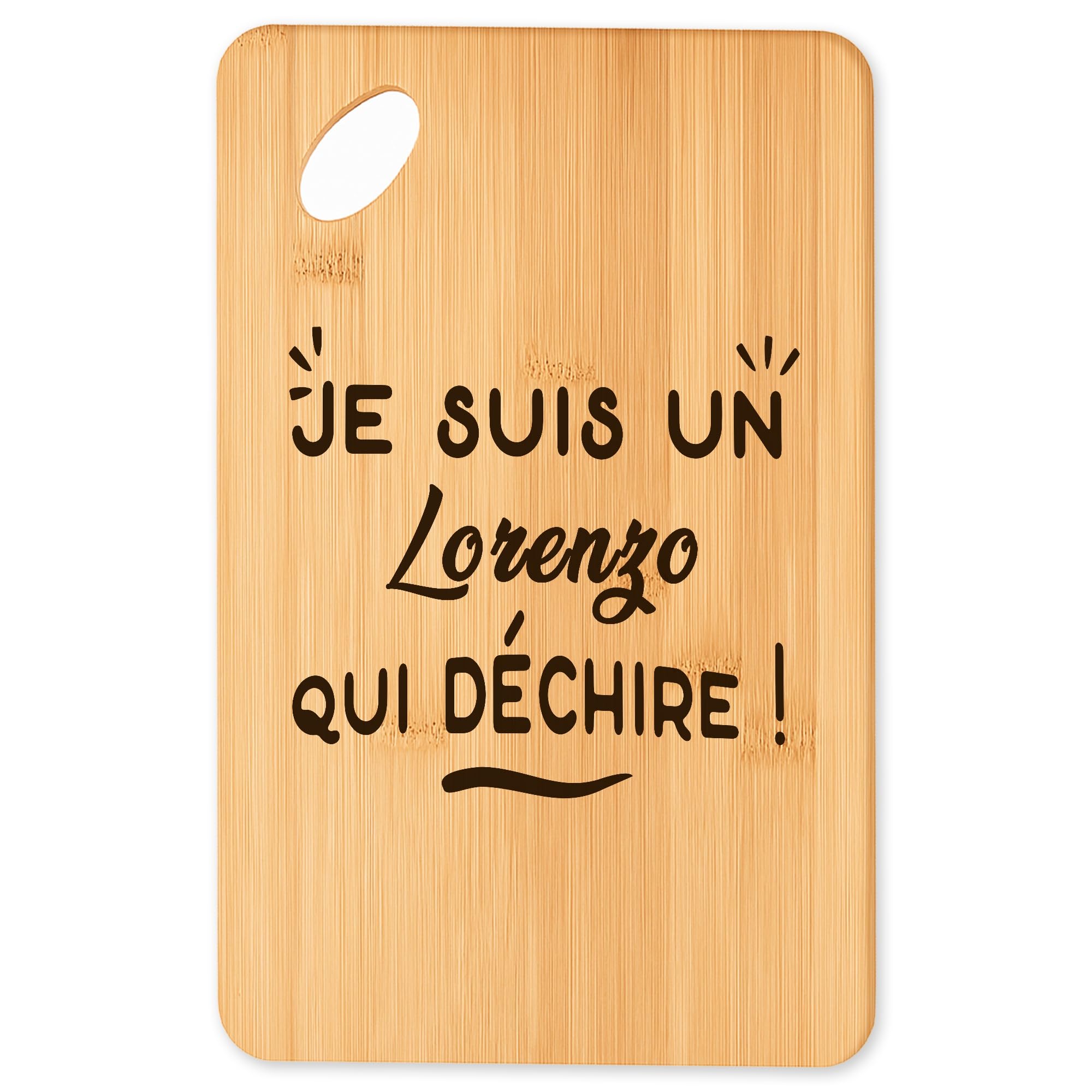 Planche à découper Lorenzo en bambou et plateau apéro pour la cuisine