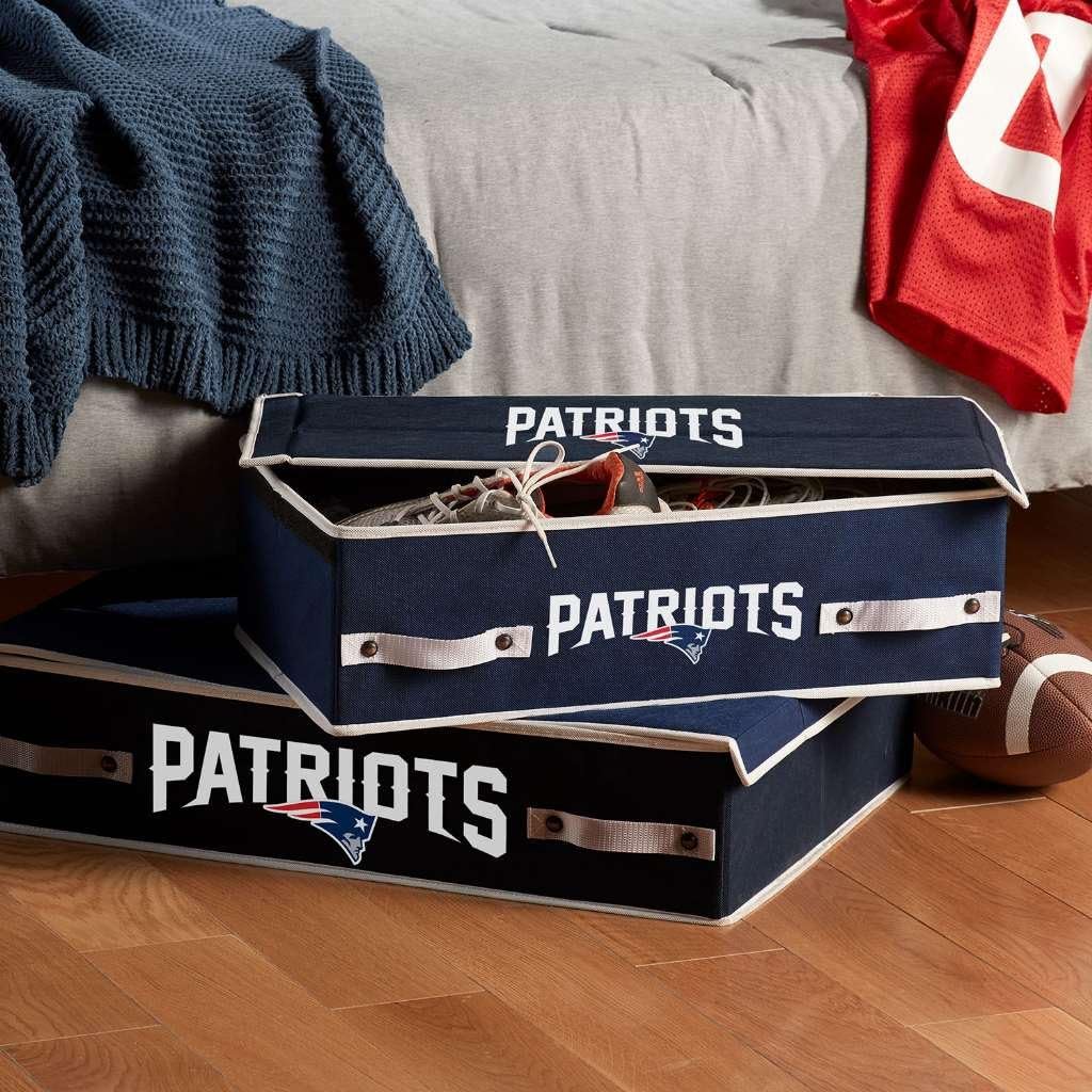 Franklin Sports NFL Under Bed Storage Bins - Folding Organizer Containers - NFL Team Office, Bedroom + Living Room Décor image 4