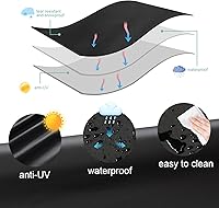 Vista 3 de Luv4babe Funda para sofá y sofá para exteriores, impermeable, resistente y resistente a la intemperie, funda para sofá de patio de 3 plazas, 80