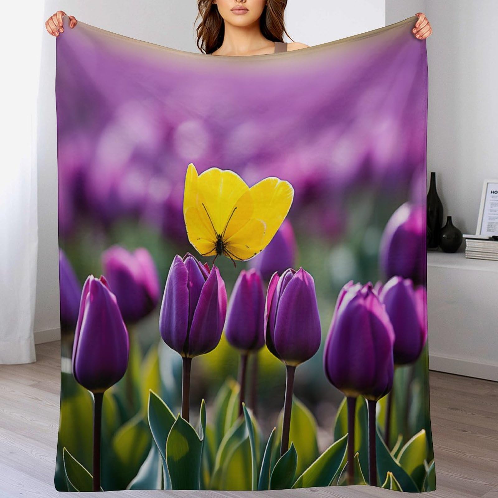 Manta de forro polar grande para sofá cama manta de franela con flores ligera 180 x 200