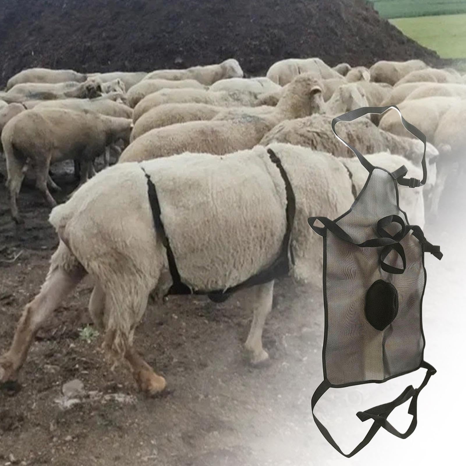 Gonna anti-accoppiamento per capre, grembiule anti-accoppiamento per capre | Grembiule regolabile anti-allevamento per capre - Gestione del gregge Gonna di controllo 'accoppiamento Abbigliamento per b