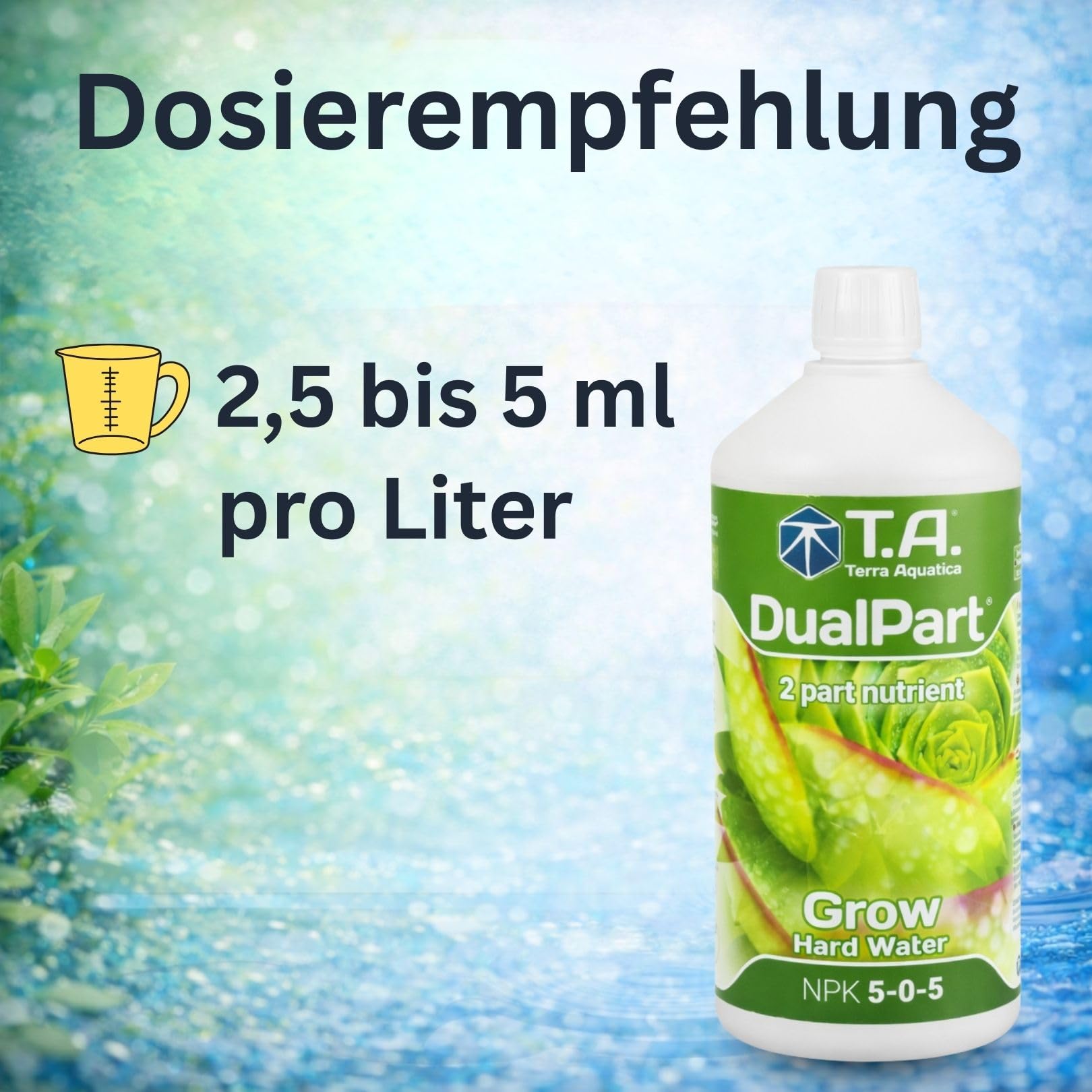 Weedness GHE FloraDuo Grow 5 Liter - Grow Dünger Naturdünger Bio Zimmerpflanzen Tomaten Gurken Flüssigdünger Organischer