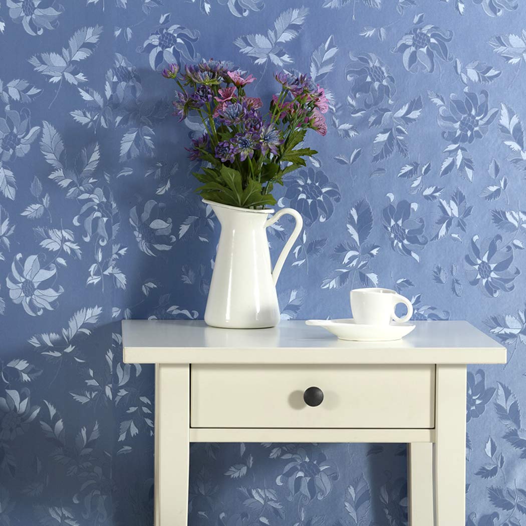 Luxury Damask Contact Paper Decorative Vinyl Self Adhesive Shelf Drawer Liner Peel and Stick Non Woven Wallpaper Roll for Bedroom Living Room 24”x 196”