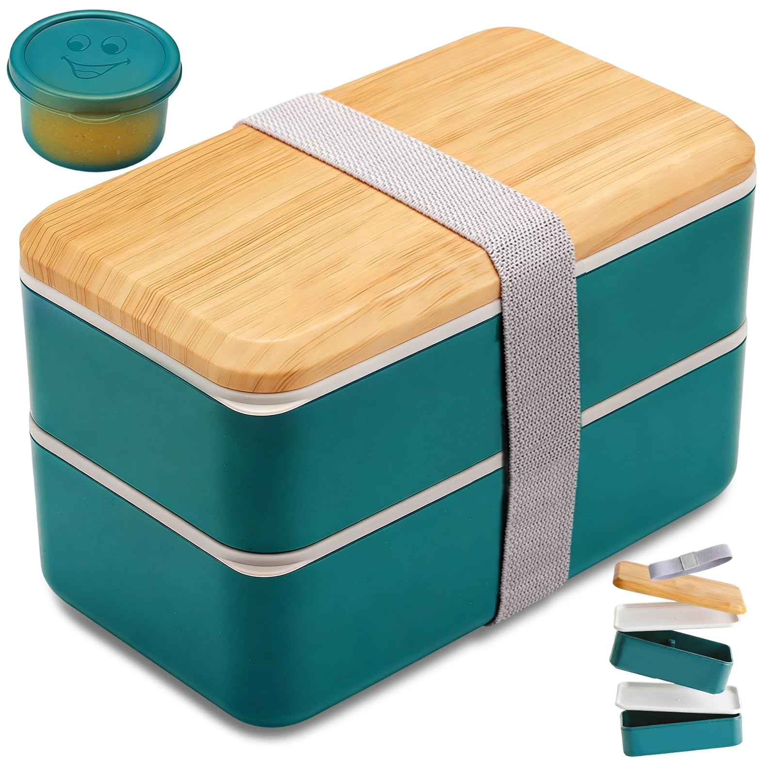Bento Box Lunch Boxes for Adults, Stackable Leak-Proof Lunch Container