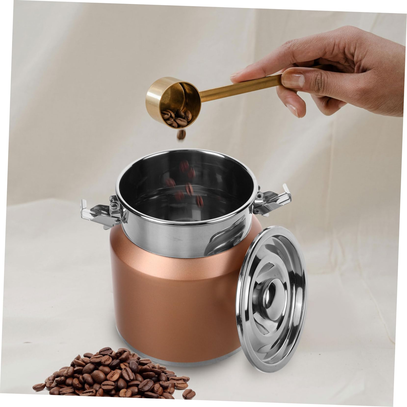 Alipis Contenitore Latte in Acciaio Inox 2, 5 l Coperchio | Stile Rustico Country, per Cucina e Campeggio, Facile da Pulire e Durevole