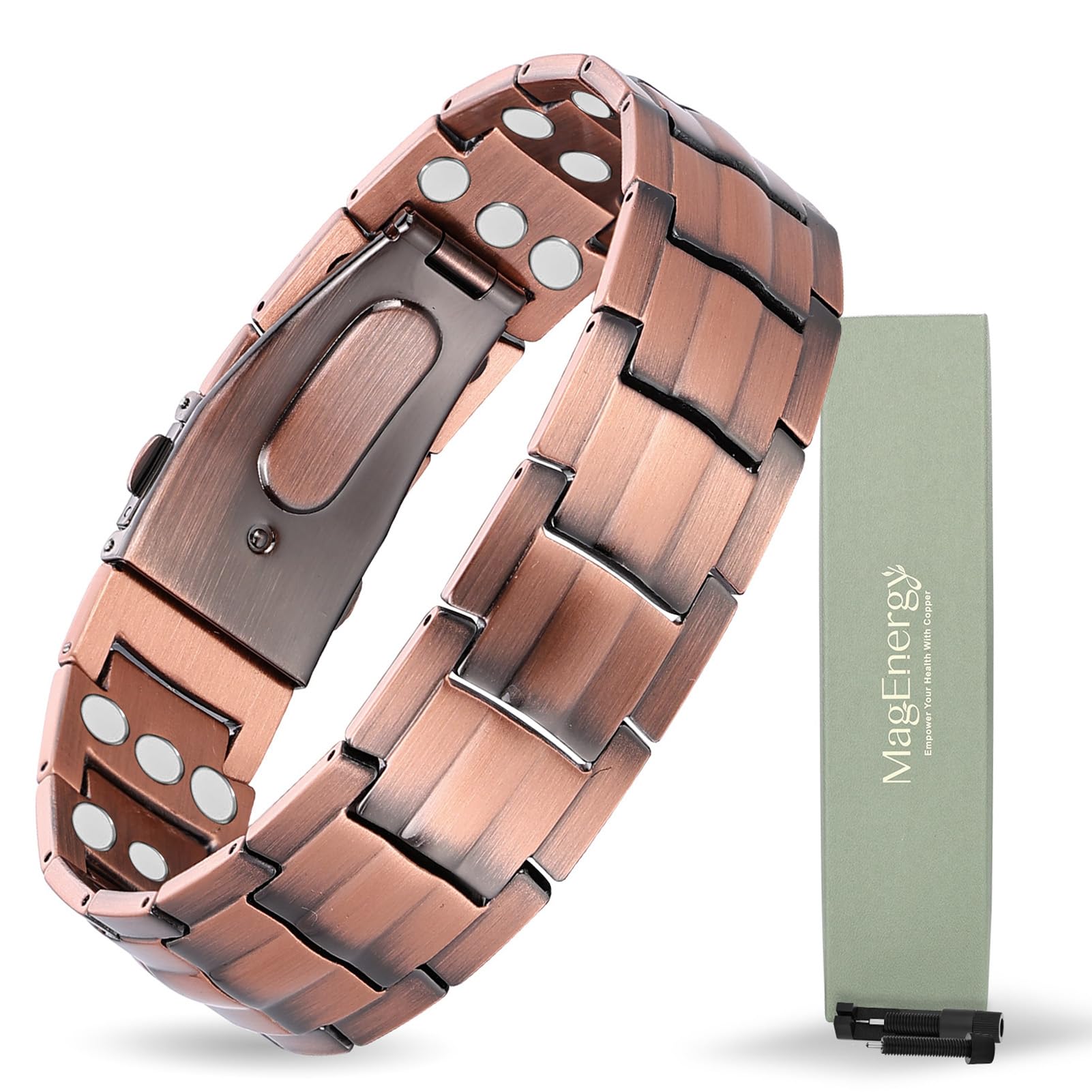 MagEnergy Copper Bracelet for Men-3X Copper Magnetic Bracelets
