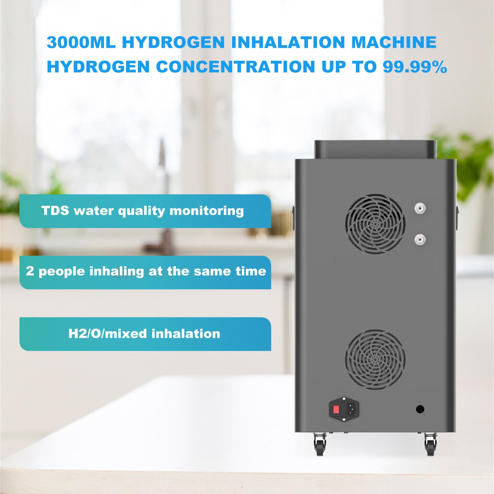 【新品】　大容量 水素吸入器 3000ml/分　水素酸素混合ガス Amazon.co.jp : Aniwini 3000ML/分水素吸入器、3出口水素吸入機