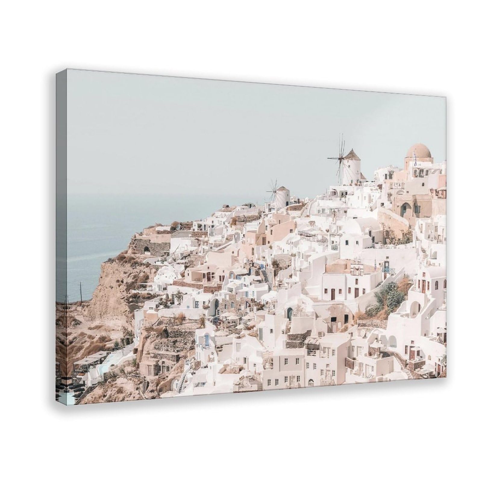 Bareronor Santorini Poster Canvas Poster Bedroom Decor Landscape Office Room Decor Gift 24" L X 36" W
