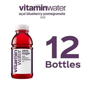 vitaminwater Zero Sugar Acai-Blueberry-Pomegranate, 12 fl oz, 12 Pack