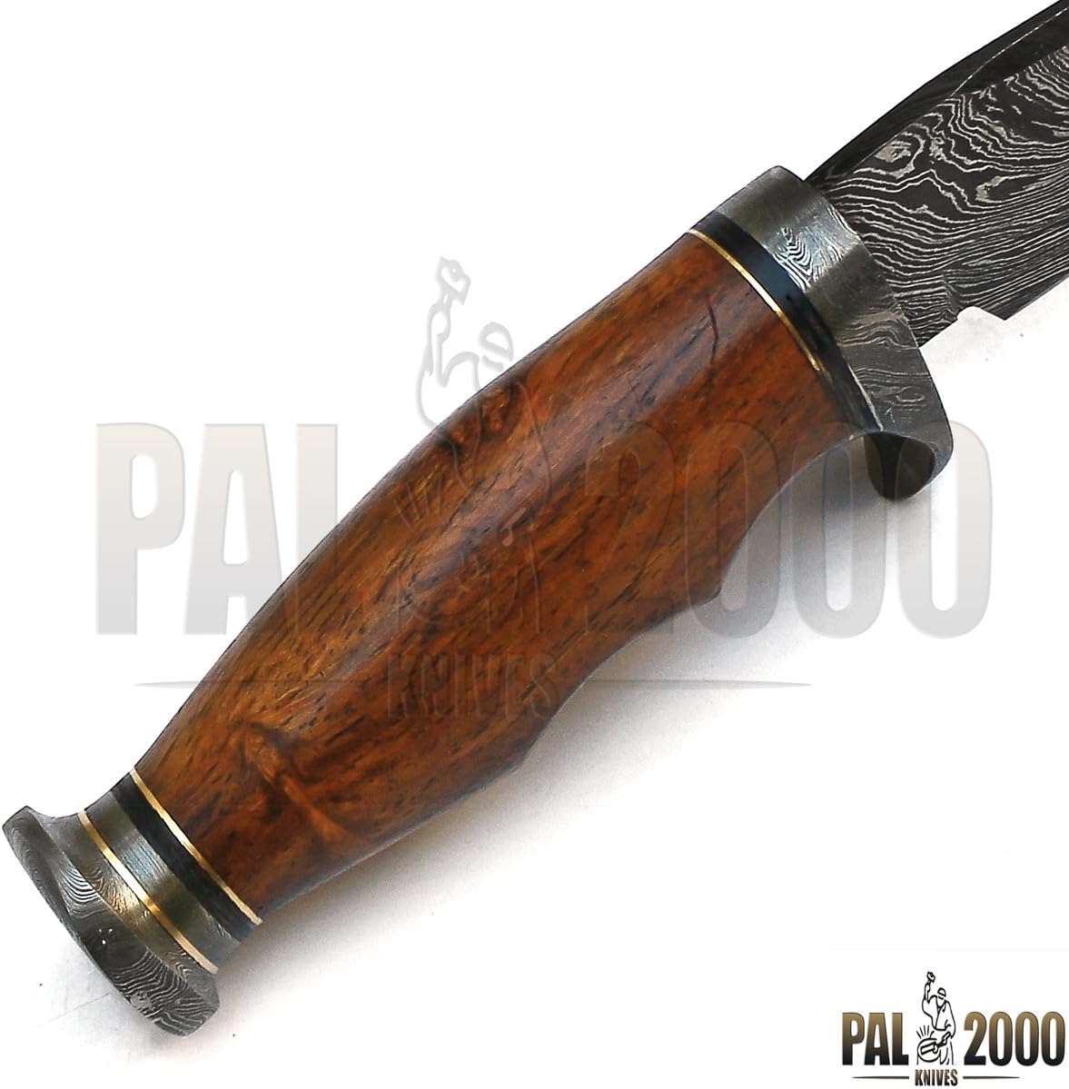 11 Inch, Custom Knife - Handmade Damascus Steel, Knife With Srab-9104,Black, Brown and Gray