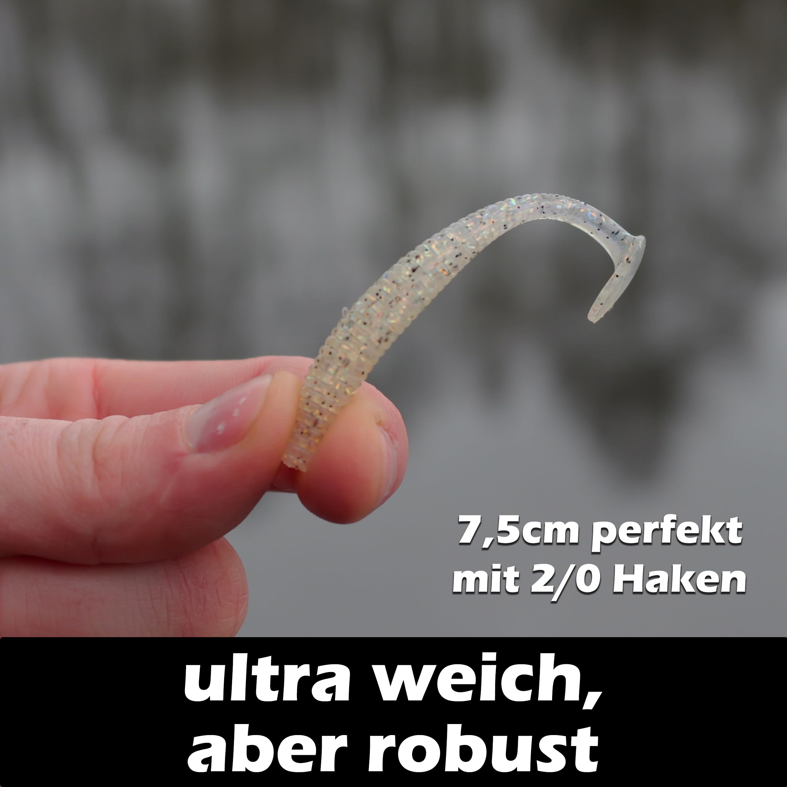 Paradox Fishing Gummifische 7,5cm 10cm 13cm - Zanderköder Gummifisch Zander Köder Gummifische Set Barschköder Barsch Köder - perfekt für Barsch und Zander