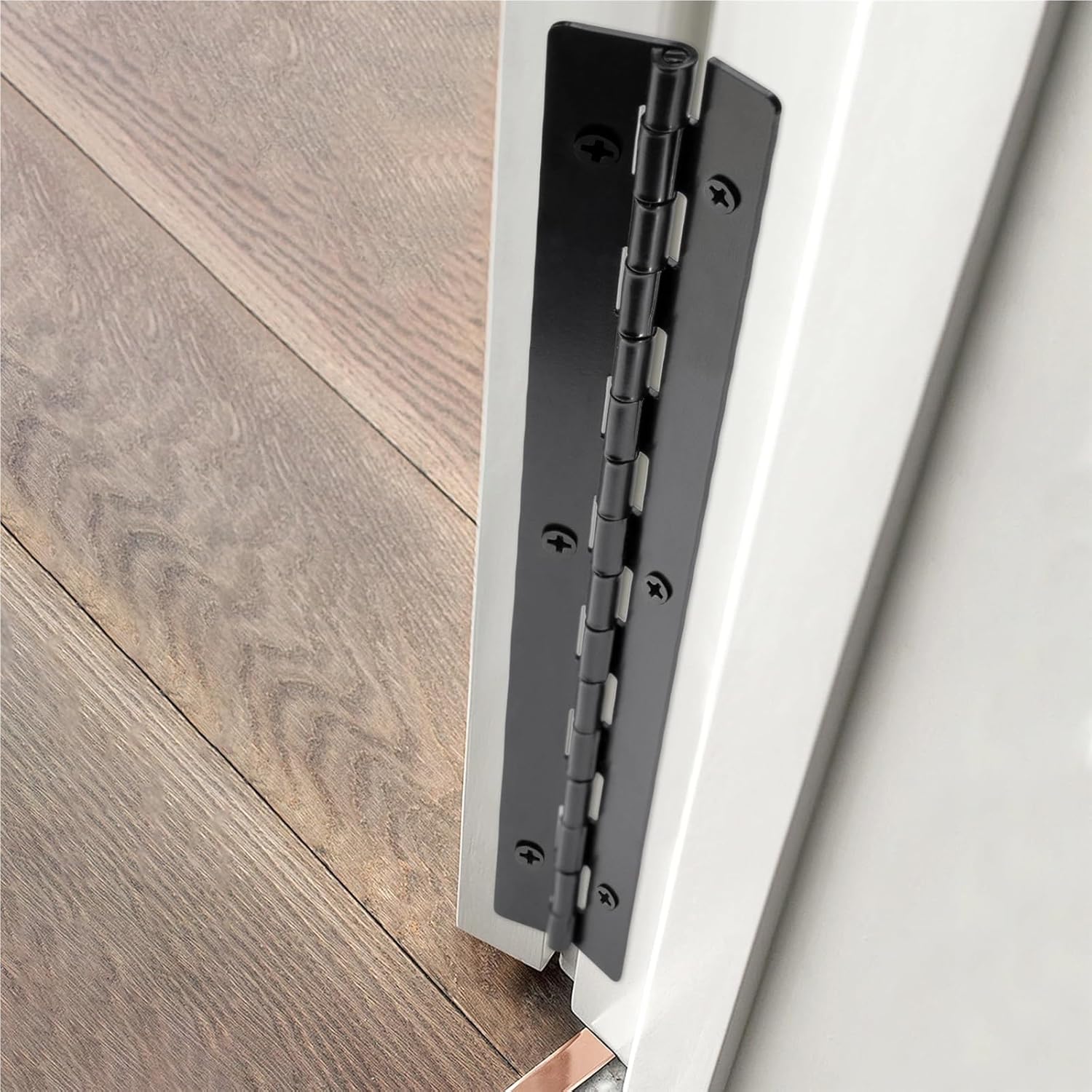 Continuous Hinge 8 12 16 Inch Long Hinge Box Continuous 270 Degree Piano Hinges for Cabinet Wooden Cupboard Furniture Hardware Parts(Black 300mm 2pcs)