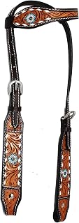 Horse Western Floral Tooled Show Tack Laced One Ear Bridle 78HR39HA