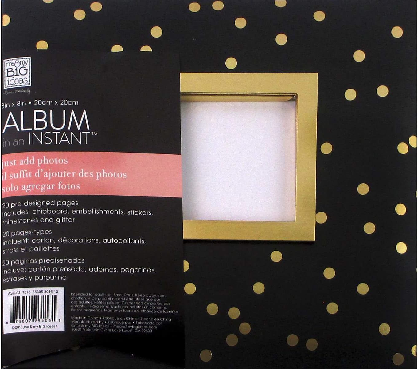 Me & My Big Ideas MAMBI Instant Album 8x8 Gold Leaf