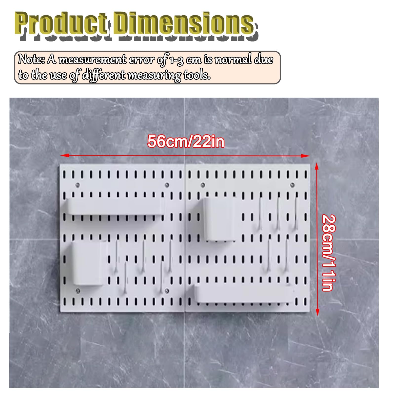 Set organizer da parete in plastica con accessori per artigianato e ornamenti