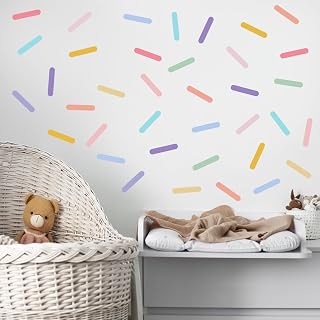 300 Pcs Confetti Wall Decals Rainbow Clings Window Decal Stickers Removable Peel Stick Mini Interior Wallpaper Decor for Nursery Classroom Painted Finish Bar Bedroom Living Room Decoration