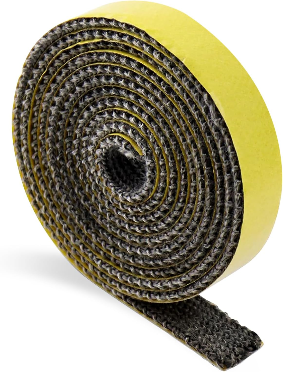 KMZFlat Stove Rope 3mmx10mmx3m Self Adhesive Fiberglass Rope Seal Gasket Heat Resistant Sealant Strip Fireplace Tape for Fireplace Wood Burning Stoves