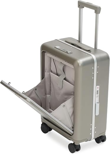 SWISS MILITARY Black Gold Collection Bristol Luggage, Anti-Theft Zipperless Trolley, TSA Lock, 360° Wheels, USB & Type-C P...