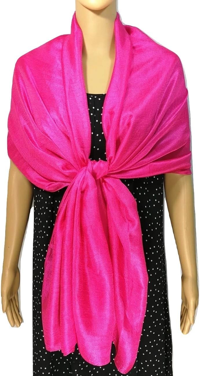 Shanlin Solid Color Silk Feel Long Scarves - Image 4