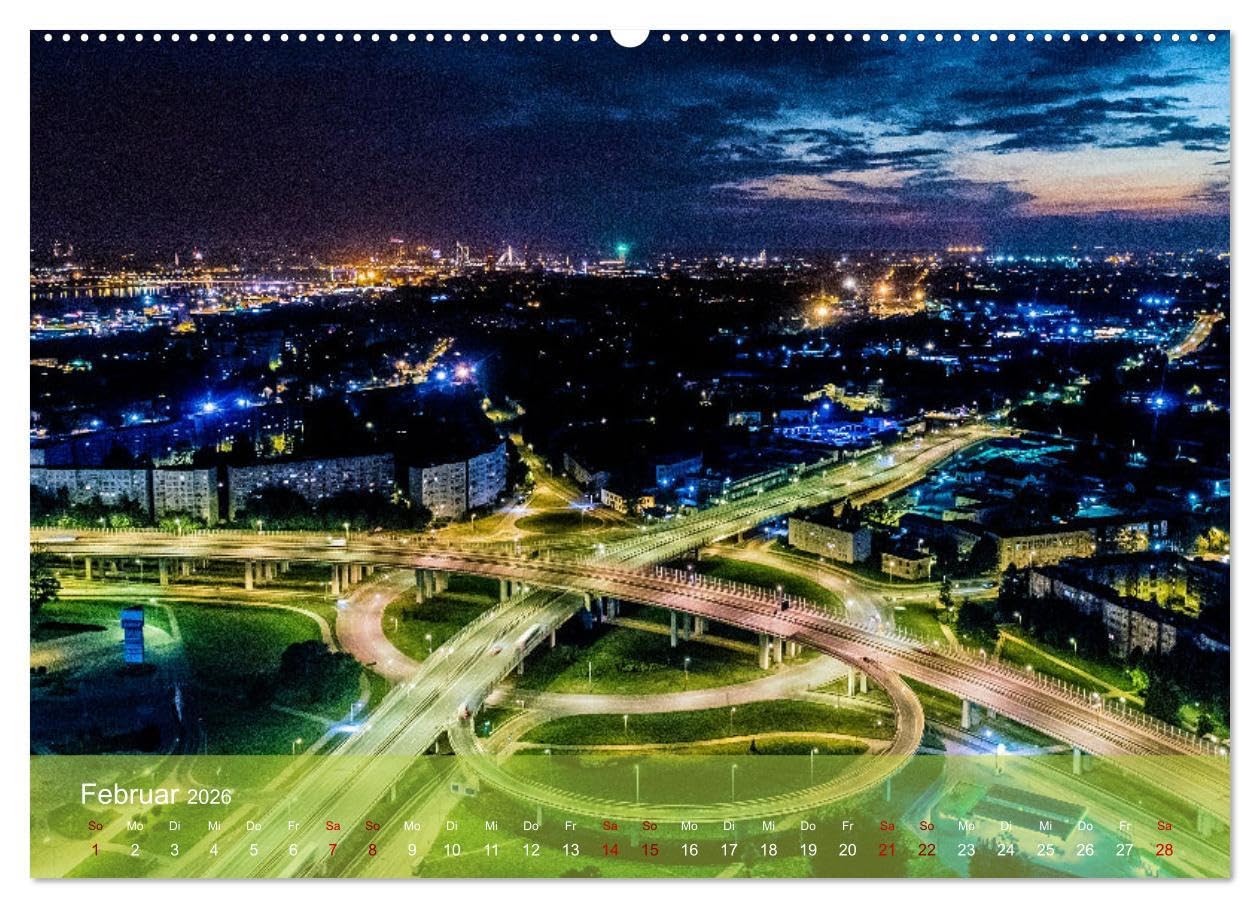 Traffic Lights - Großstadtverkehr der schönsten Metropolen von oben (hochwertiger Premium Wandkalender 2026 DIN A2 quer), Kunstdruck in Hochglanz: ... aufregender Weltstädte (CALVENDO Orte)