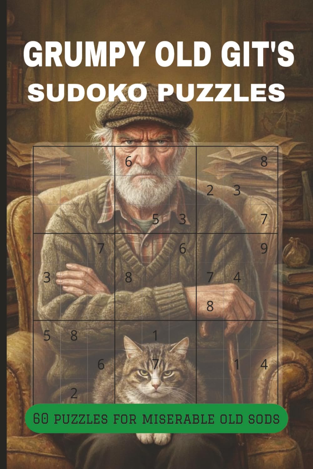 Grumpy Old Git’s Sudoku Puzzle Book: 60 Hard Sudoku Puzzles for Grumpy Adults, Grandads & Men Who Like a Proper Challenge | 9 x 6 120 pages