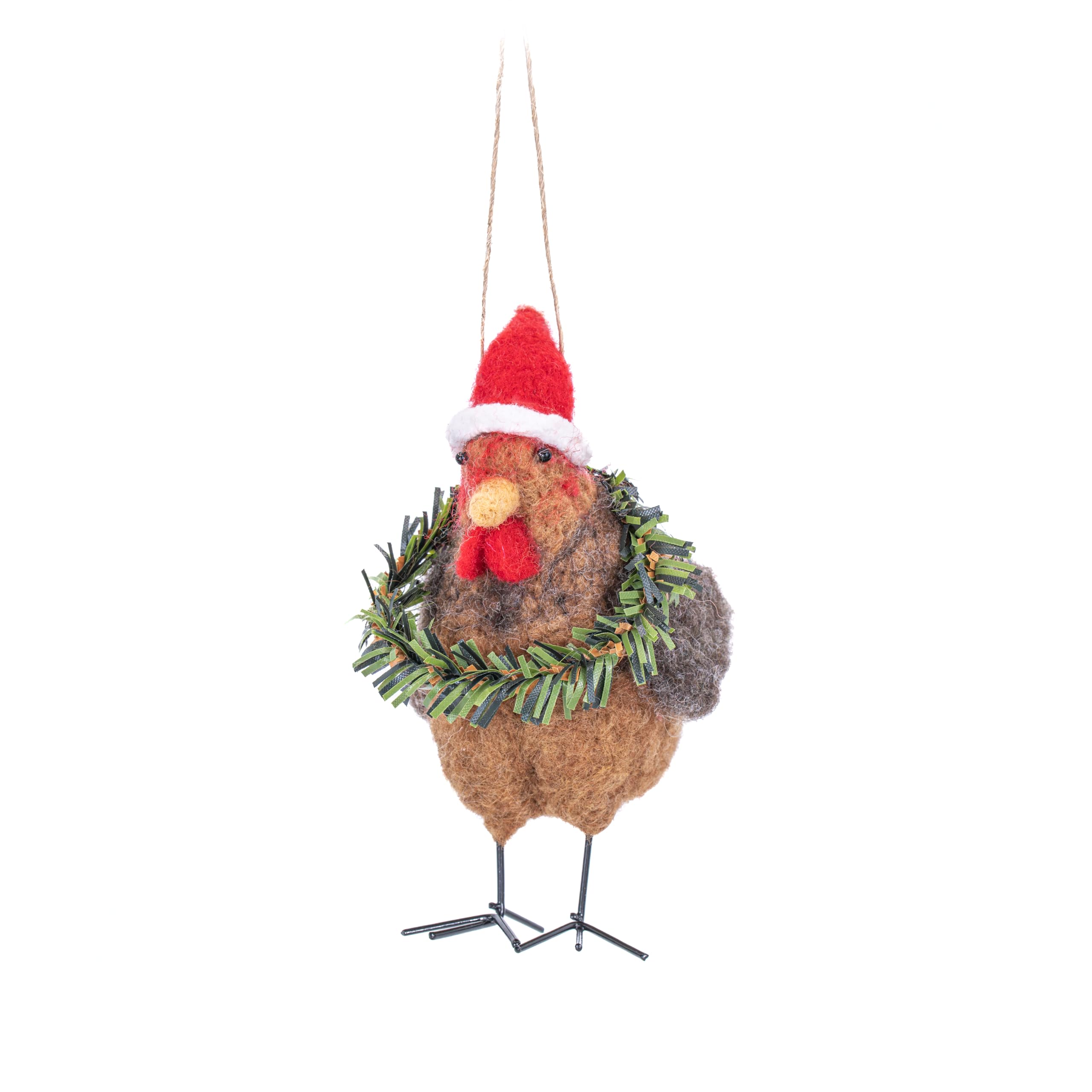 Sass & Belle Brown Sass And Belle Turkey With Wreath Felt Decoration