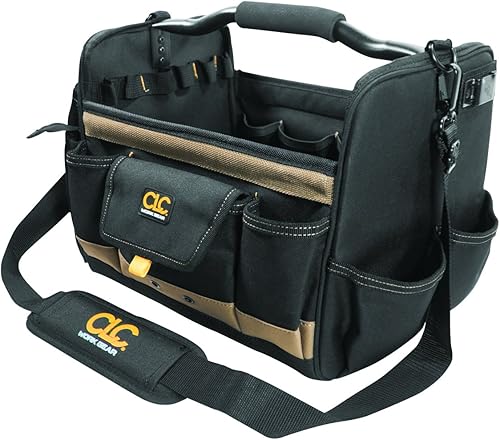 Vista 9 de Custom Leathercraft WORK GEAR 1579 - Caja de herramientas de cara suave, 20 pulgadas, parte superior abierta, 27 bolsillos